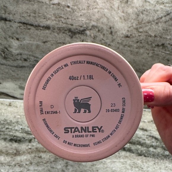 Stanley Pink Tumbler with Floral Design - Picture 2 of 4